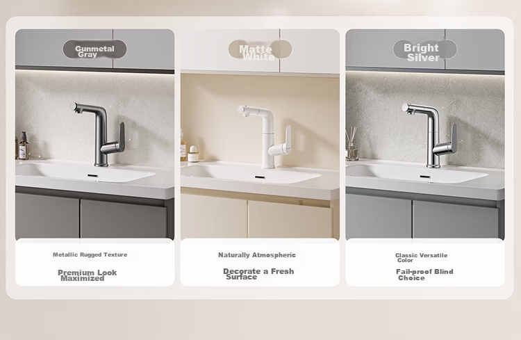 ARROW HS Hot and Cold Washbasin Faucet Adjustable Pull-Out Dual Spray Bathroom Tap 16