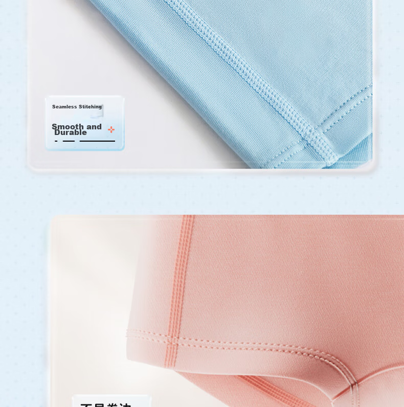 Q21 Girls' Cotton Underwear, Class A Cotton Sponge Purifying Shorts, Boxer Briefs, Antibacterial Underwear, 3-Pack, 120cm 20