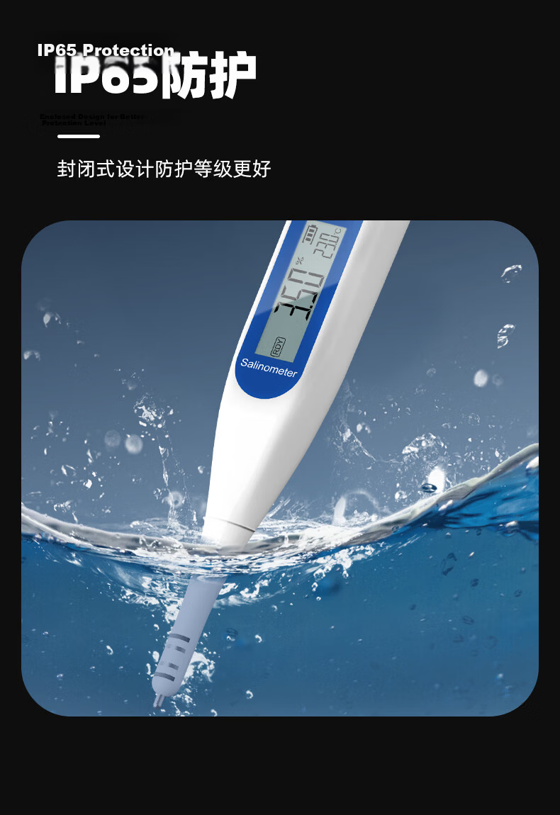 Nohawk Commercial Electronic Salinity Meter for Broth and Brine High-Precision Salt Content Tester 8