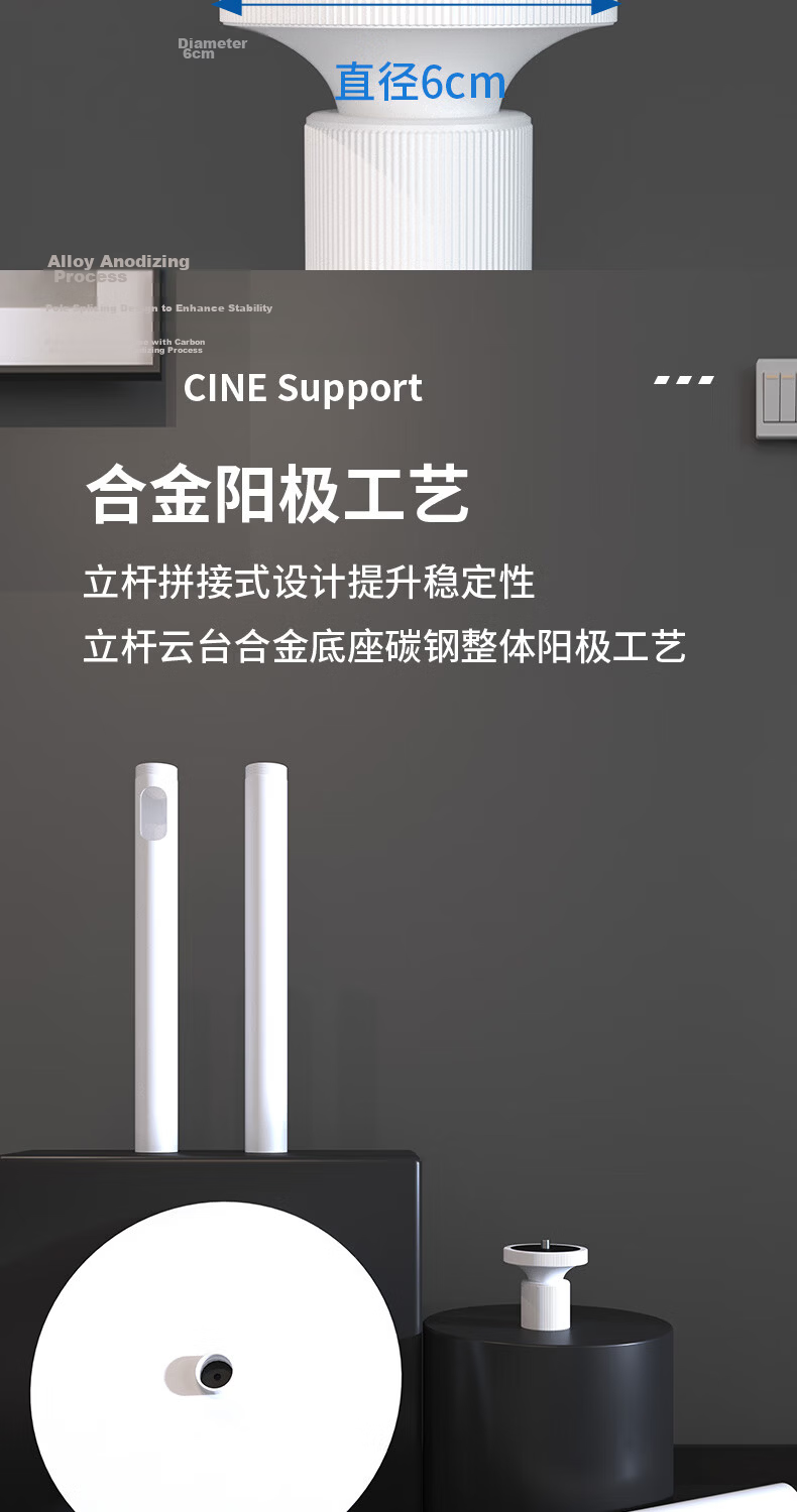 CINE Floor Stand Projector Mount for Home Bedside, Compatible with XGIMI RS10, JmGO N1S, Dangbei D7X, Hisense M2, Big Eye Orange, Cloud Platform Projector Shelf PB17 White 5