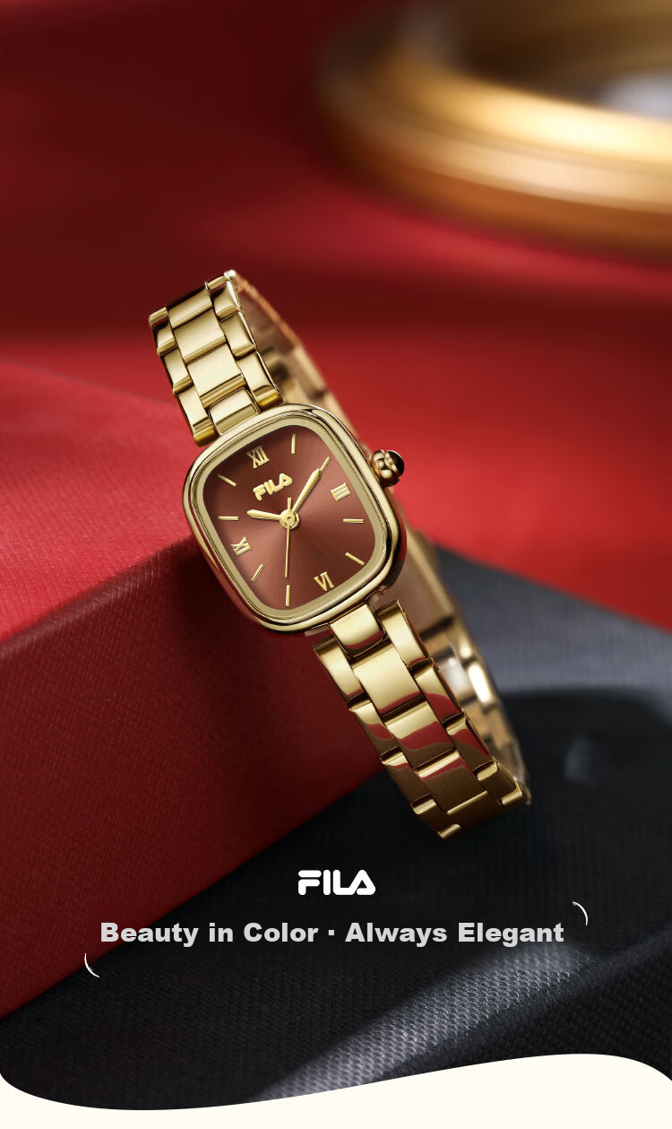 FILA Women's Watch Gift Box for Women Students Fashion Luxury Valentine's Day Gift for Girlfriend 6631-102 Black 1
