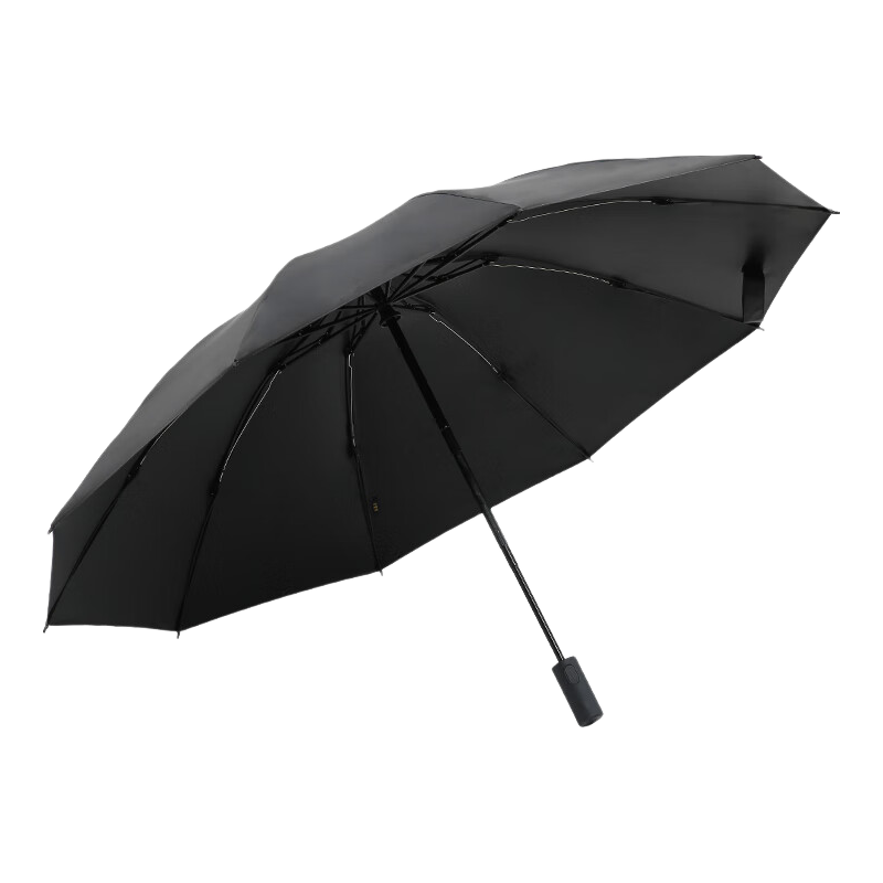 Tiantangshan Fully Automatic Folding Sun Umbrella, Three-Fold, 10-Rib Reinforced, One-Button Open/Close, Quiet Reverse UV Protection, Suitable for Sunny And Rainy Days, Obsidian Black