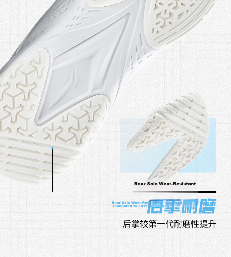 LI-NING All-Rounder King V2.0 Flying Eagle Series Unisex Durable Shock-Absorbing Rebound Badminton Training Shoes 9