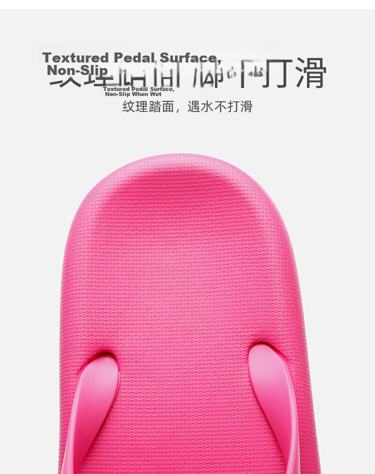GUOLUOFEI Women's Summer Flip Flops Outdoor Slip-Resistant Shower Beach Toe Post Sandals Pink Blue Size 39-40 7