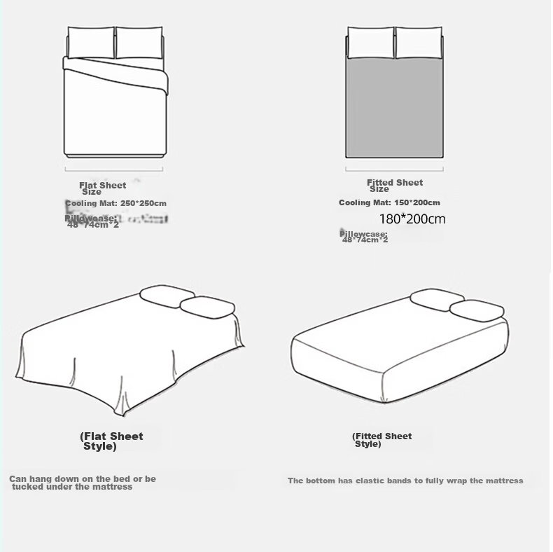 Fengyun [Muyu·Shi] Ice Silk Fitted Sheet A-Class Antibacterial Foldable Summer Cooling Mat Three-Piece Set Gray Coffee 1.8*2m Gray 16