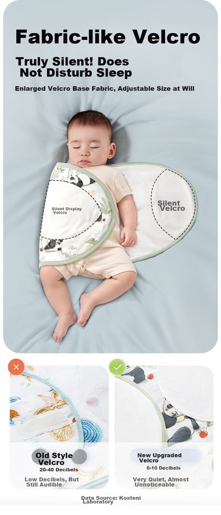 Kidsneed Baby Anti-Startle Sleep Sack Swaddle Blanket Spring Summer Bamboo Cotton Gauze 0-12 Months Newborn Anti-Startle Swaddle Wrap 5