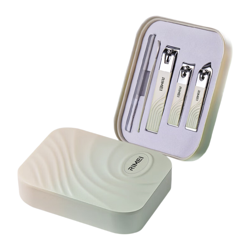 Jindarimei Nail Clipper Set, Tools for Cuticle Removal, Nail File, Nail Nippers, Five-Piece Complete Set, Straight Edge And Diagonal Edge, Ingrown Toenail Trimmer