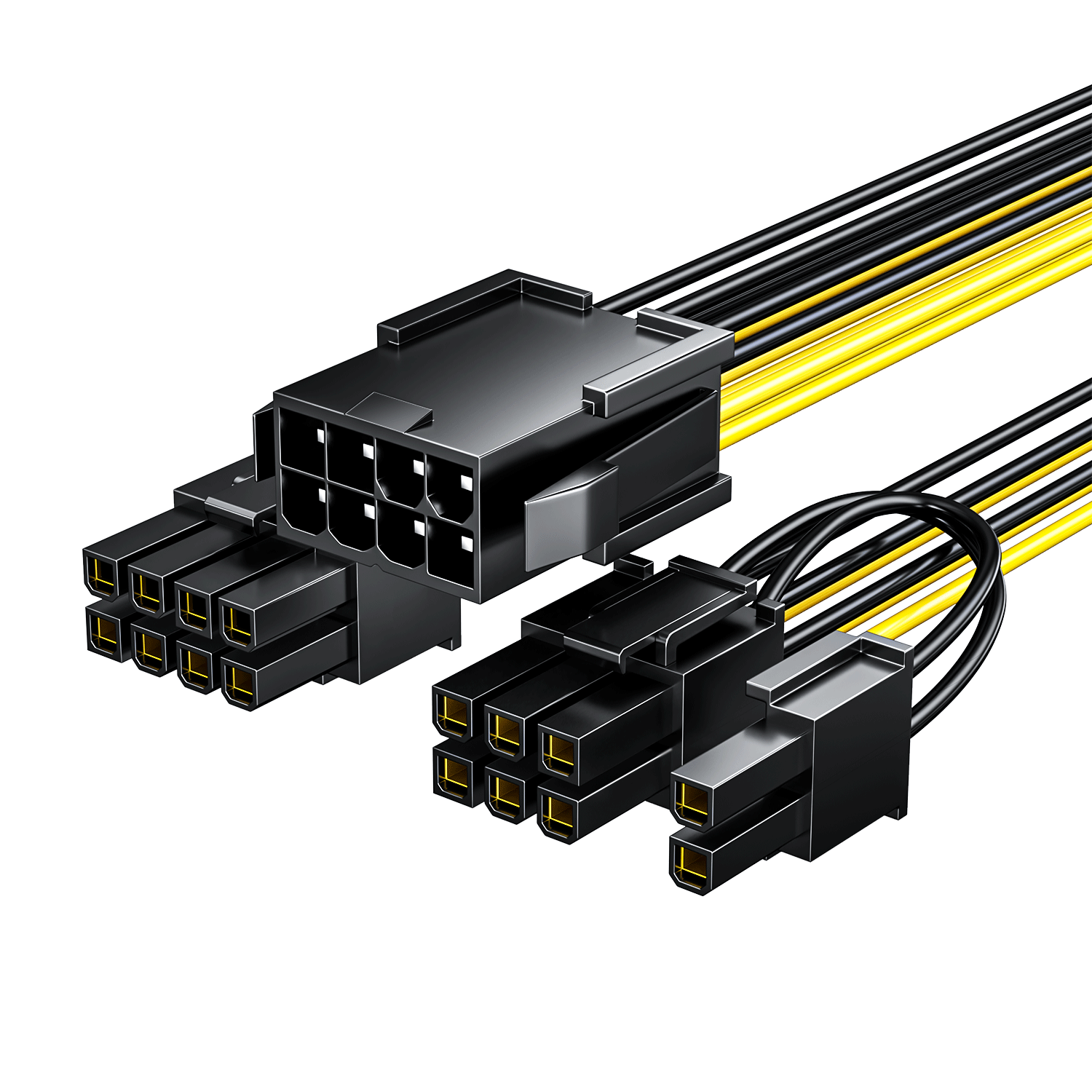 BIAZE Graphics Card Power Cable Desktop PC 8Pin Female to Dual 6+2Pin Male and Dual 8Pin Male Power Module Adapter Cable 8P Reverse Connection Cable