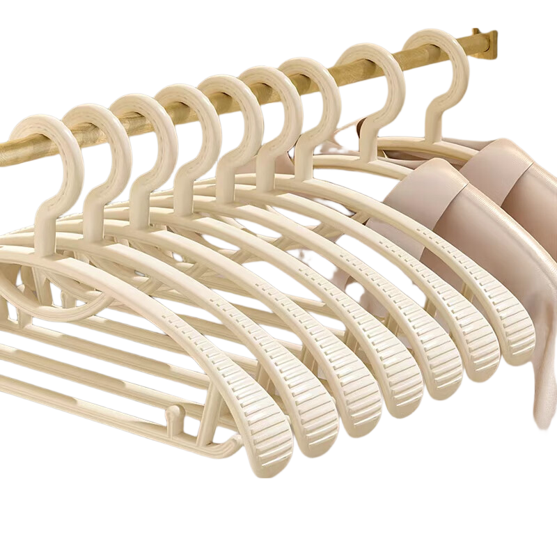 Baicaoyuan Wide Shoulder Clothes Hangers Non-Slip No Mark Drying Rack Home Dormitory Clothes Hanger White 15 Pieces
