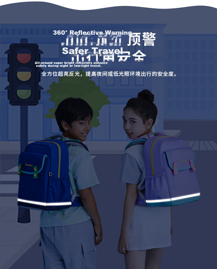 MoonRock Kids Backpack for Grades 1-3, Lightweight Ergonomic Waterproof School Bag, Light Purple 19