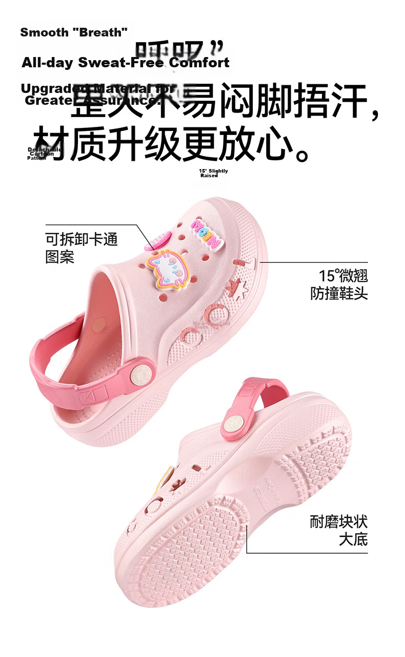 Cheerful Mario 2026 New Summer Kids Breathable Soft Sole Clog Boys Home Soft Sole Bathing Beach Sandals 2