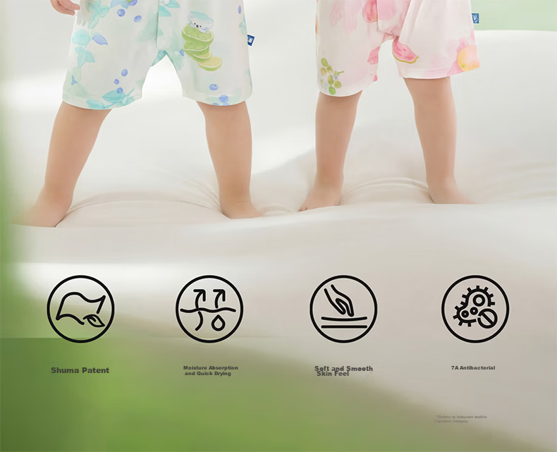 Babycare Natural Cool Short Sleeve Romper Baby Bodysuit Breathable Jumpsuit Mint Ice Lemon Size 66 3