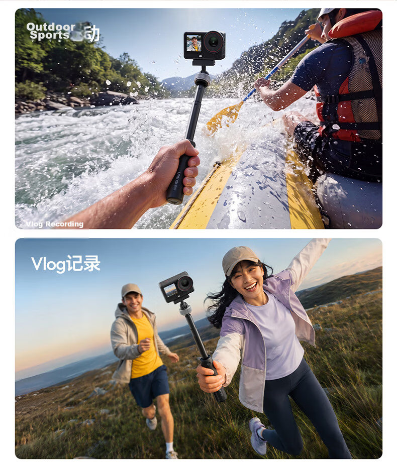 Ulanzi MT95 Colorful Mini Tripod Action6/Nano Magnetic Quick-Release Selfie Stick Tripod Camera Handle Sports Camera Accessory Handheld Extension Rod 12