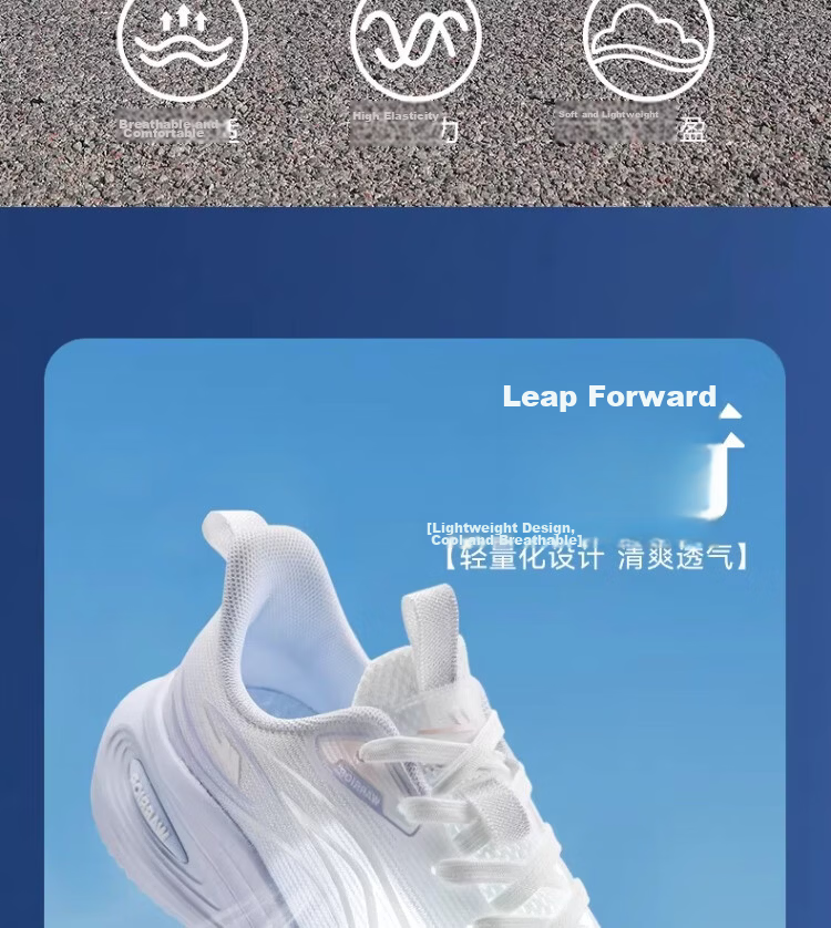 Warrior Official Women's Sports Shoes 2026 Summer New Lightweight Mesh Running Shoes for Women 5535 White Pink Size 36 3
