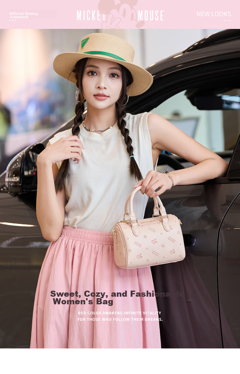 Disney Genuine Women's Crossbody Bag 2026 New Versatile Pink Shoulder Bag Birthday Gift for Girlfriend 1
