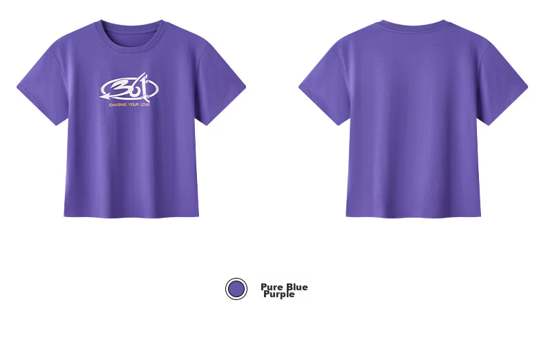 361° Kids Short Sleeve 2026 Summer Boys and Girls Breathable Pure Cotton Skin-Friendly T-Shirt Blue 160 26