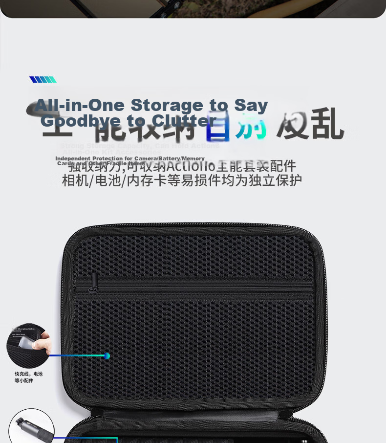 Sihuan Ke DJI Action 6 Storage Bag A6 All-in-One Shooting Set Protective Case Osmo Pocket Sports Camera Portable Handbag Waterproof Backpack 5