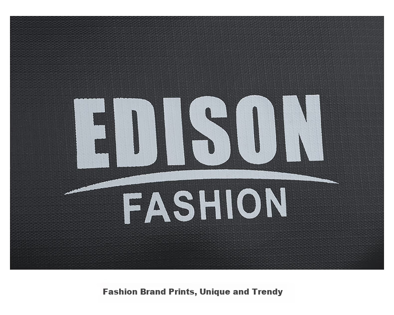 Edison Multifunctional Fitness Bag for Men Handheld Crossbody Business Travel Large Capacity Casual Backpack LX260 Black 18