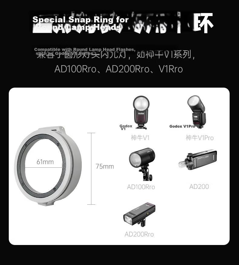 Godox ML-SP-50°KIT Projection Tube for ML100BI/ML150BI/ML80BI/AD300PRO/AD400PRO Godox Mount Fill Light Accessory Photography Equipment 10