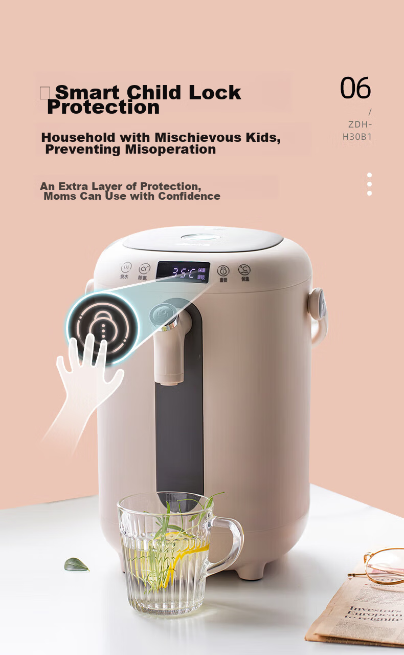 Bear Instant Hot Water Dispenser Home Small Desktop Water Heater Fast Heating Electric Kettle 1-Second Quick Heat YSJ-E20T1 [4L Antibacterial Light-Shielding Large Water Tank] 12