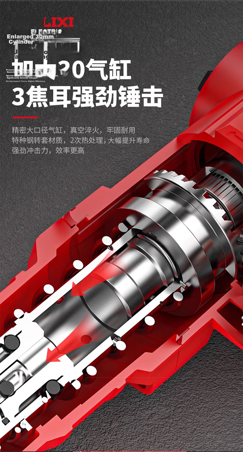 DELIXI Electric Hammer, Chisel And Drill High-Power Three-In Impact Drill for Concrete, Multi-Functional Household Power Tool, Corded Electric Hammer 8