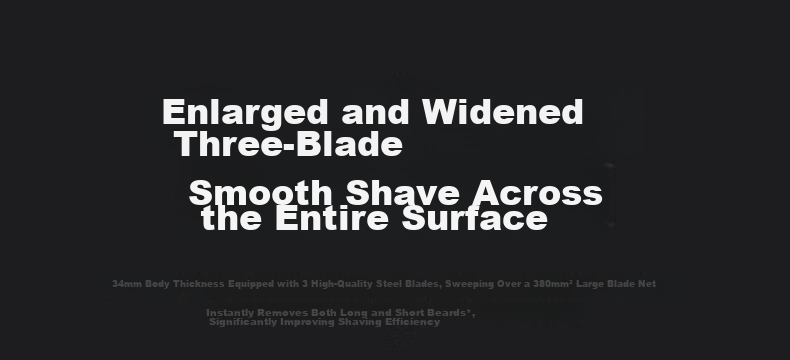 FLYCO Men's Electric Rotary Shaver 3-Blade Fully Washable Portable Birthday Gift for Boyfriend Husband Father FS685 Skyline Black 8