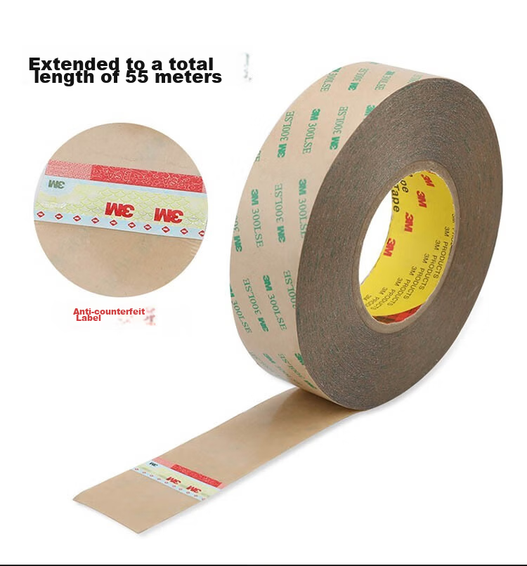 3M Double-Sided Tape Ultra-Thin Transparent PET No-Trace High-Temperature Resistant Strong Adhesive Tape 9495LE 20mm Width 55m Length 0.17mm Thickness 6
