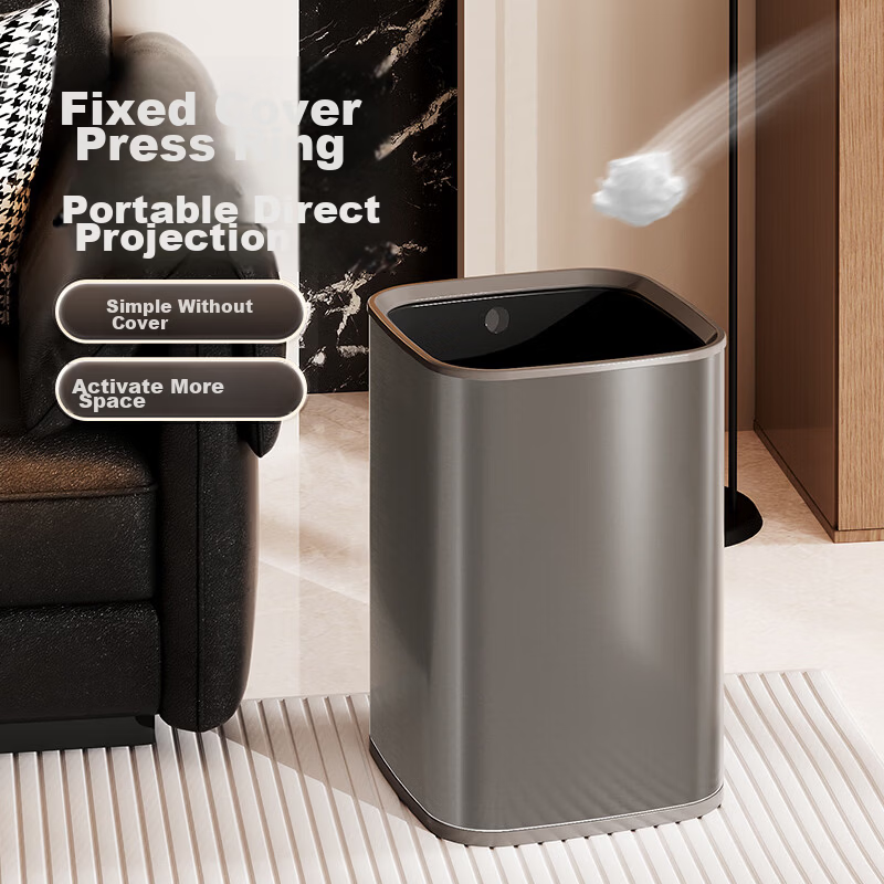 Arrow Stainless Steel Trash Can 12L Home Living Room Office Hotel Commercial Luxury Bathroom Bedroom Kitchen
