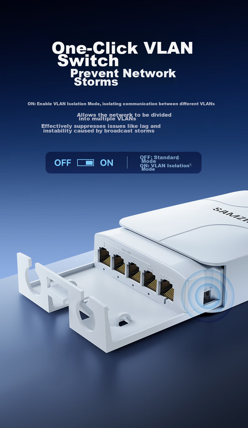 ShanZe POE Repeater One-to-Four 100Mbps Camera Network Repeater Extender Outdoor Home Surveillance Ethernet Power Splitter Separator Rainproof Sunproof FZXQ-04B 14