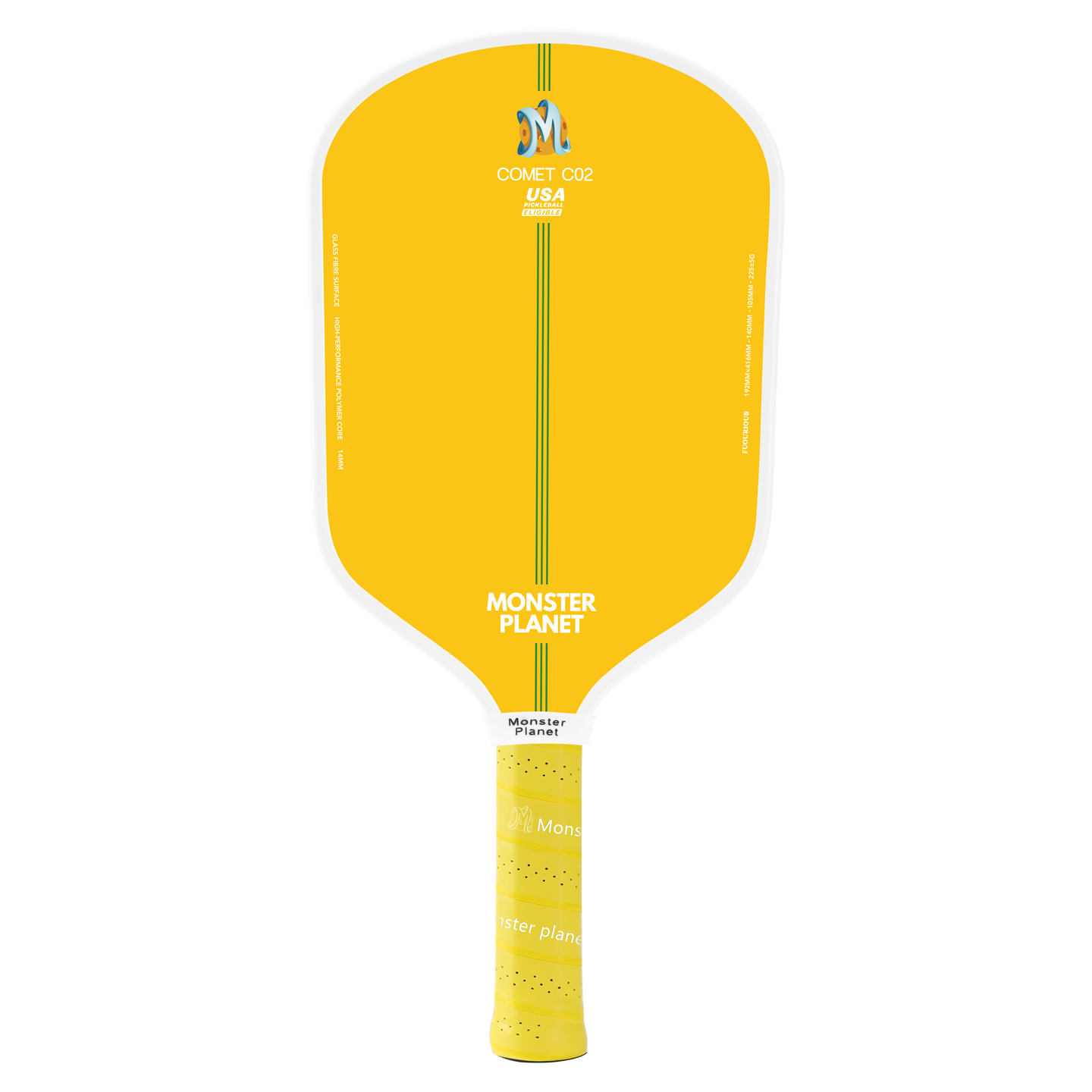 Monsterplanet Comet Upgrade Edition C02 14mm Adult Beginner Pickleball Paddle for Sports Training and Competition