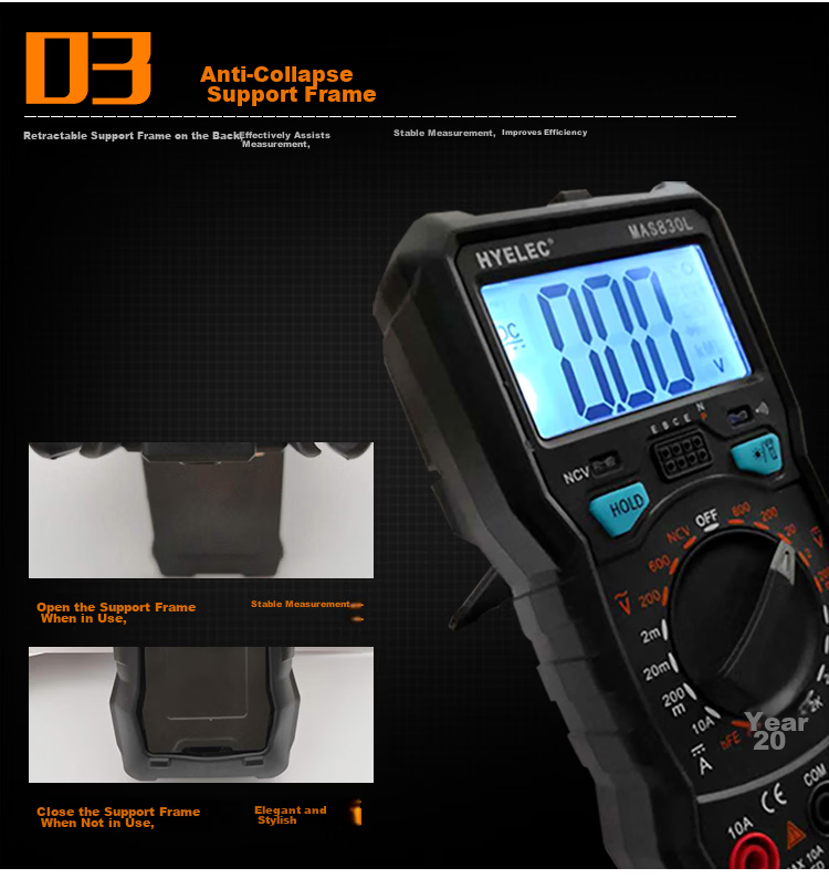 HYELEC MAS830L Digital Multimeter 8