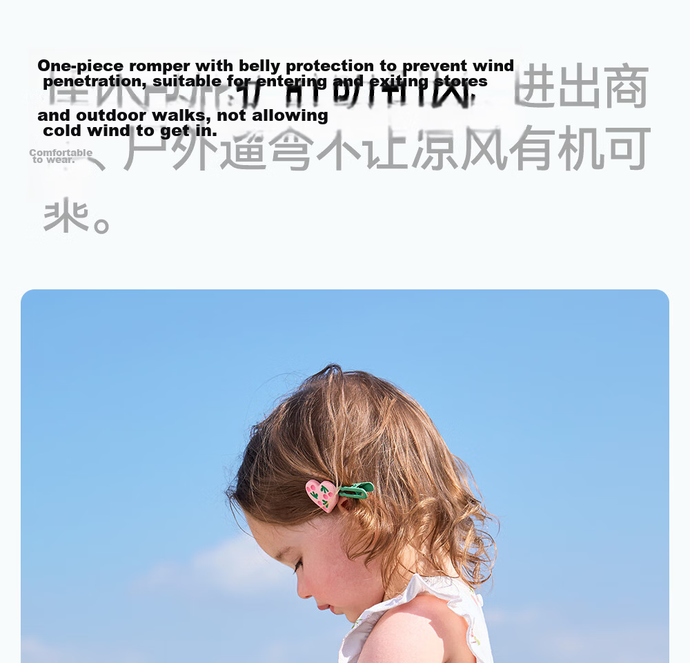Betis Infant Romper Cute Triangle Summer Thin Modal Flutter Sleeve Bodysuit for Baby Girls 24