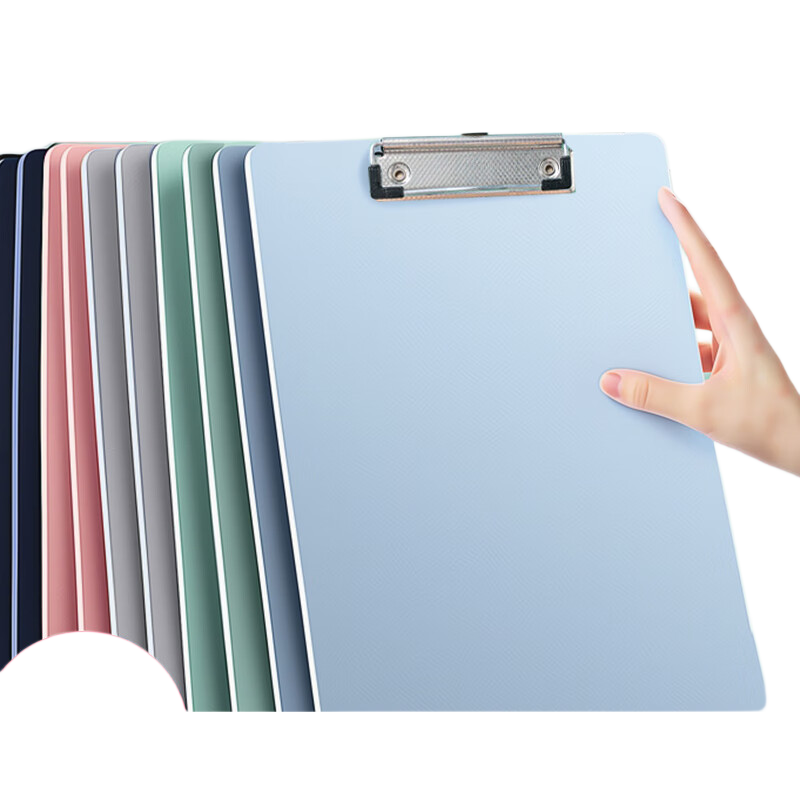 Elifo Morandi Vertical Plastic Writing Clipboard, Paper Stationery Hard Board Record Clip Board, Office Work Press Board Clip Paper Board, A4 White, 1 Pack