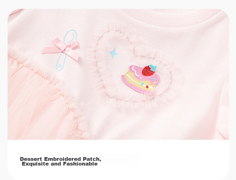 Balabala Girls' Dress Children's Mesh Dress Bowknot Princess Dress Summer 2026 Newborn Baby Dress 6