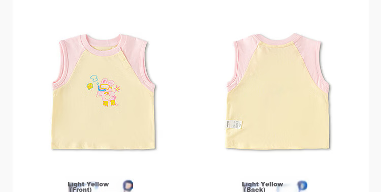Balabala Baby Sleeveless T-Shirt Vest Girls Boys Infant Clothing 2026 New Summer Cotton Soft Top 30