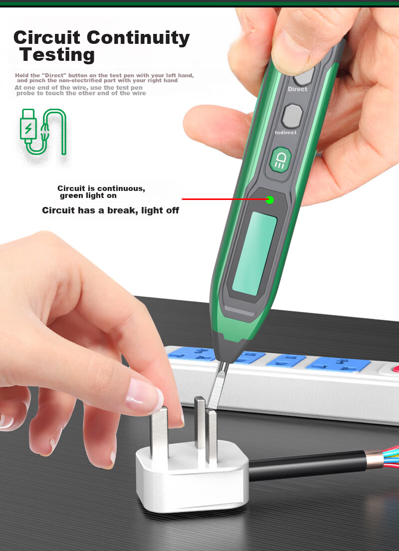 LAOA LA514101 Non-Contact Voltage Tester Pen Inductive Electric Test Pen for Live and Neutral Wire Breakpoint Detection 6