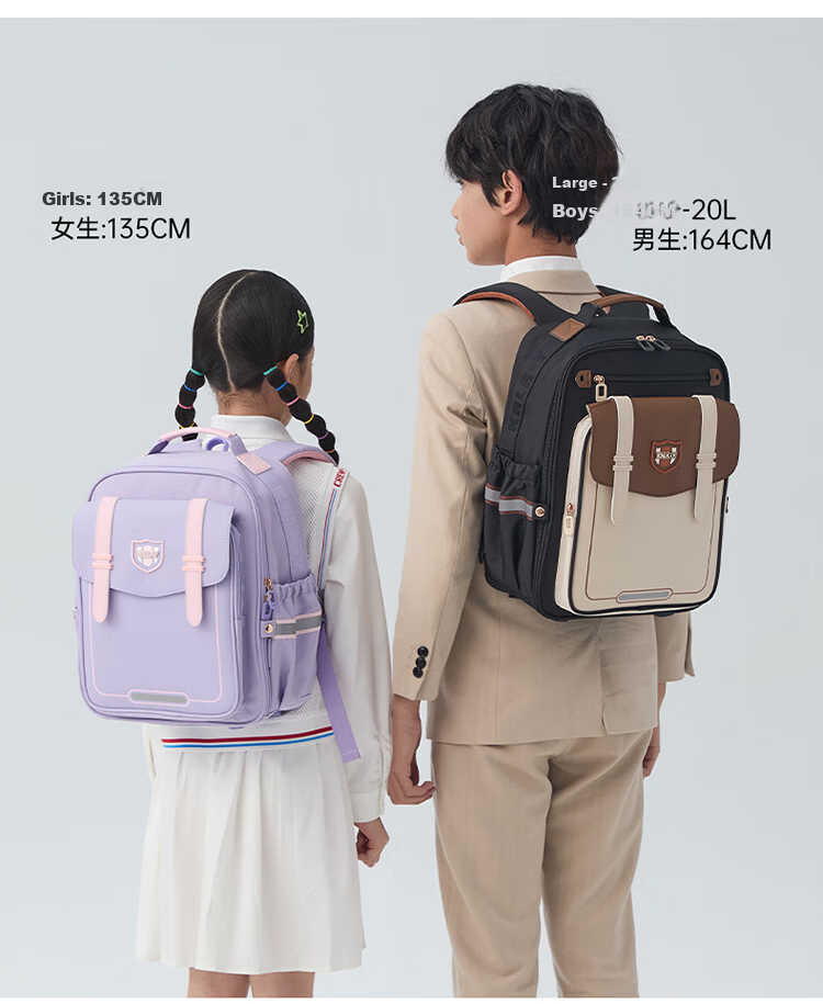 KALA·Y Cloud Backpack for Elementary Students Grades 1-3-6, Child Anti-Fall Load-Reducing Spine Protection Ultra-Light School Bag 15