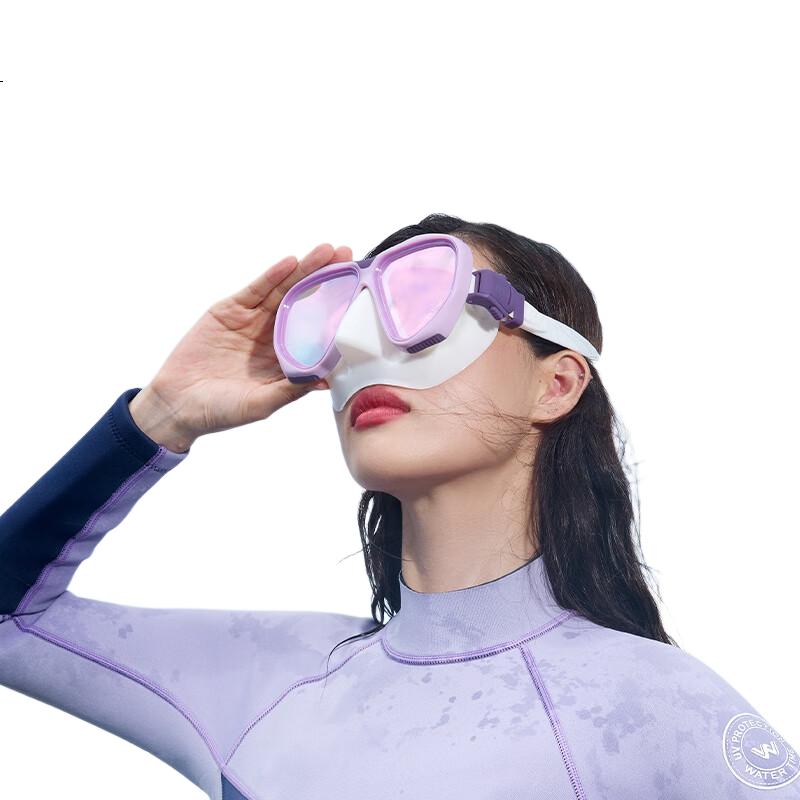 WATERTIME Shuichuan Snorkeling Mask Diving Goggles Snorkel Breather Snorkeling Gear Glacier White