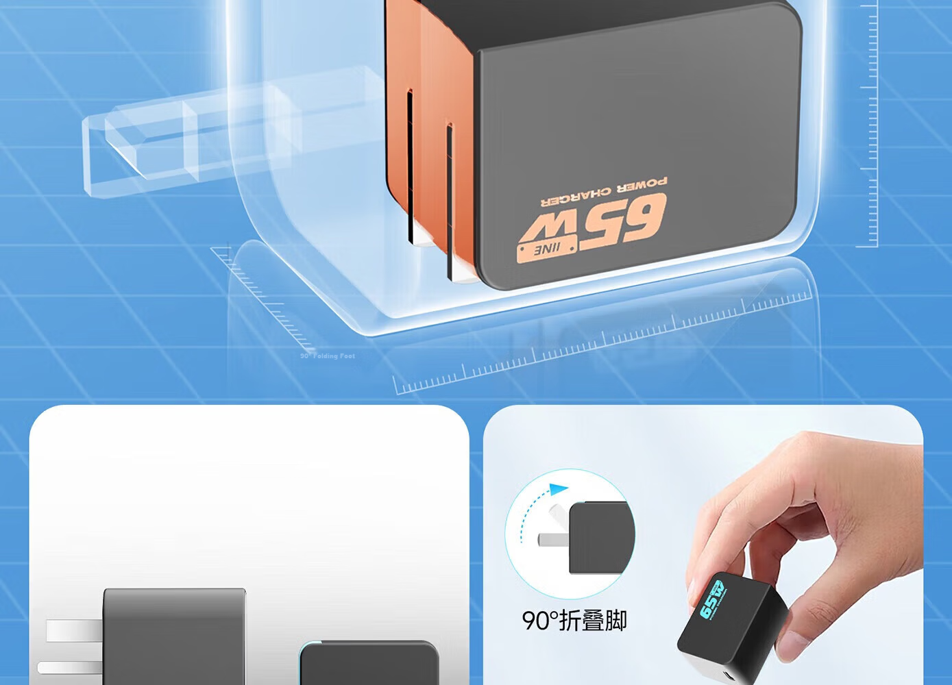 Liangzhi Switch 2 Charger Dock Power Adapter Type-C 65W PD Fast Charging NS2 Accessory Blue Black L1193 18