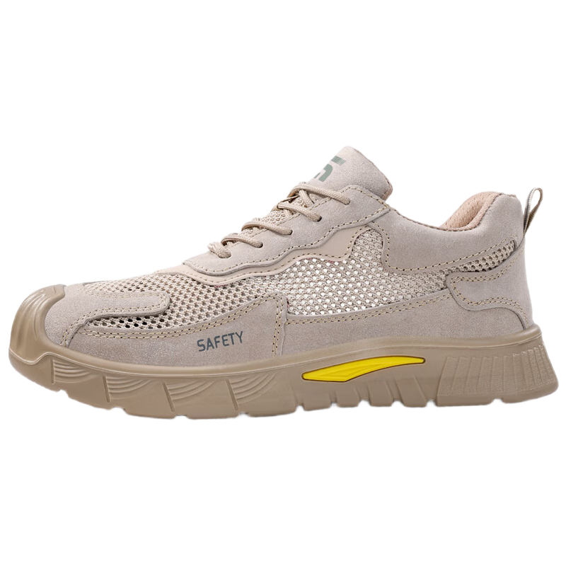 GUYISA Men's Safety Work Shoes Steel Toe Anti-Puncture Lightweight Comfortable Durable Construction Site Shoes F100T Size 45