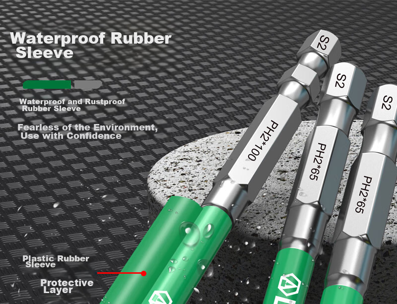 LAOA High Hardness Strong Magnetic Phillips Screwdriver Bits PH2*65mm 5-Pack LA617002 5