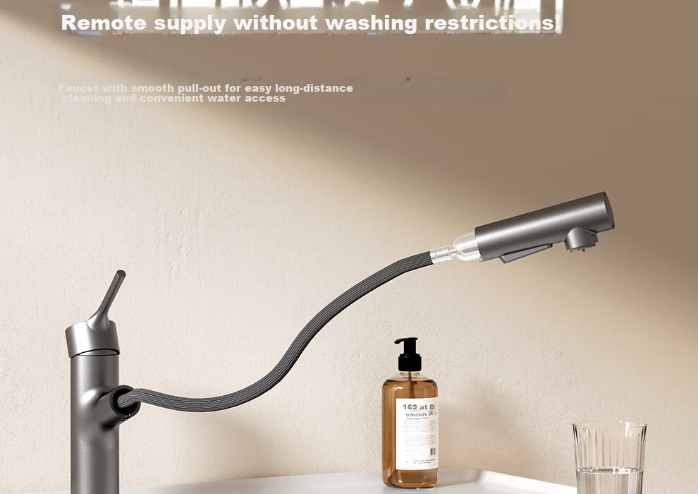 ARROW Multifunctional Pull-Out Basin Faucet Single Handle Hot and Cold AE41135CP 23