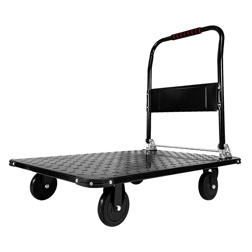 BYB Steel Folding Cart Hand Truck Flatbed Cart 600kg 73x48cm Push Cart Trolley BYB-HW21