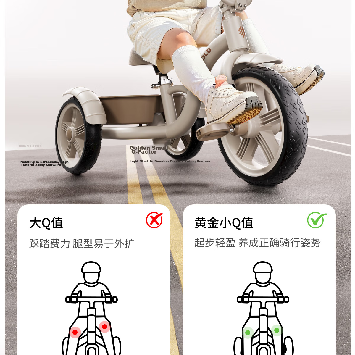 BRAVOLD Xiaoshiguang Children's Tricycle 1-3-5 Years Balance Bike Boys Girls Birthday First Year Gift Push Car 16