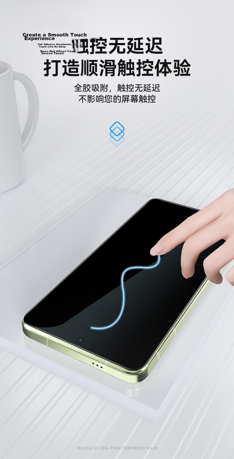 BLUEO 28° Privacy Screen Protector + New Space Capsule for VIVO X300 Ultra Tempered Glass Film, Anti-Fingerprint Dust-Free Instant Application Protective Film 7