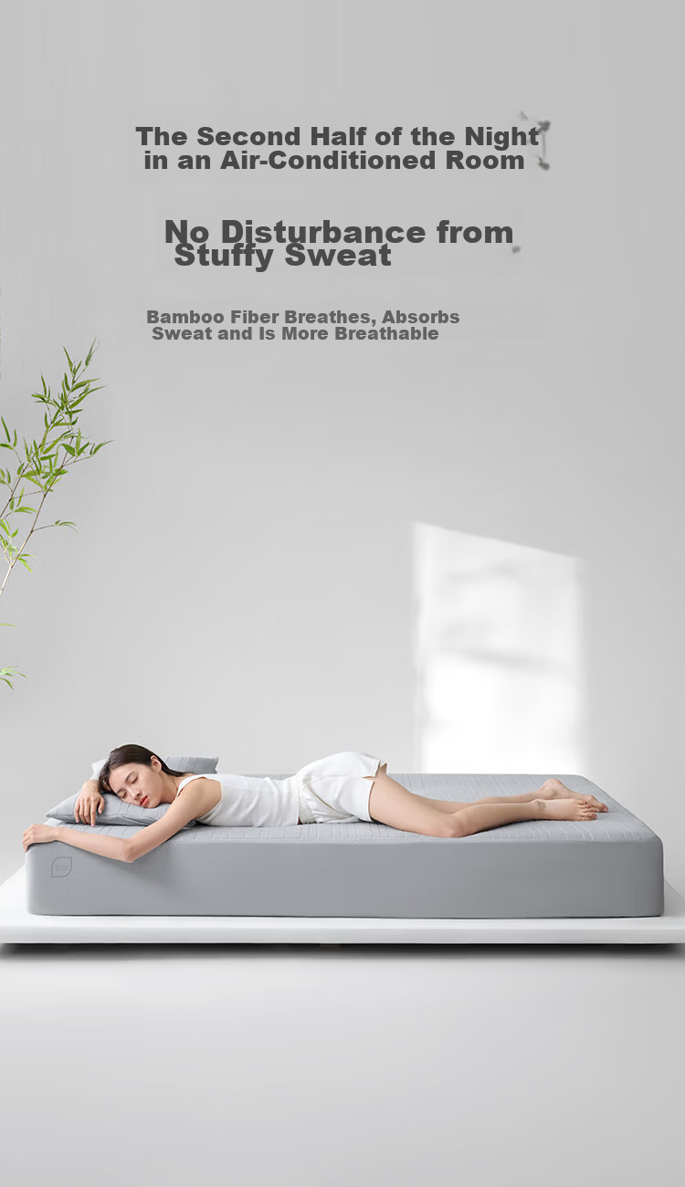 JD Jingzao Infit Cool Sleep Bamboo Fiber Class A Summer Cooling Breathable Mattress Cover Green 1.8*2m 9