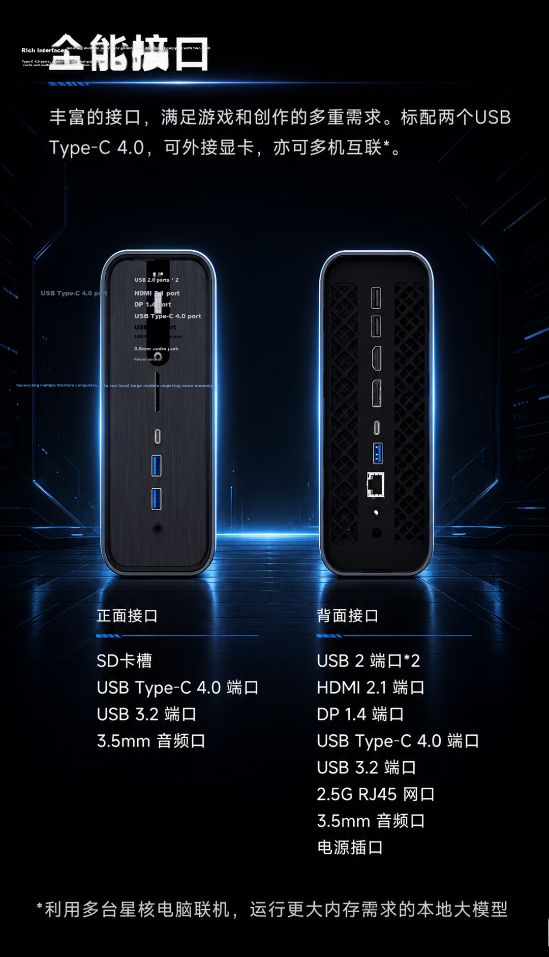 Pocket Linglong Xinghe High-Performance AI Supercomputing Center Desktop Mini PC (AMD AIMax+395 128GB 2TSSD) Gaming Design Workstation Deployment Inference 11