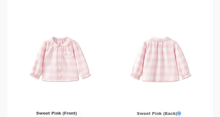 Balabala Girls' Shirt Children's Long Sleeve 2026 New Spring Summer Baby Cute Pocket Top Delicate Sweet 15