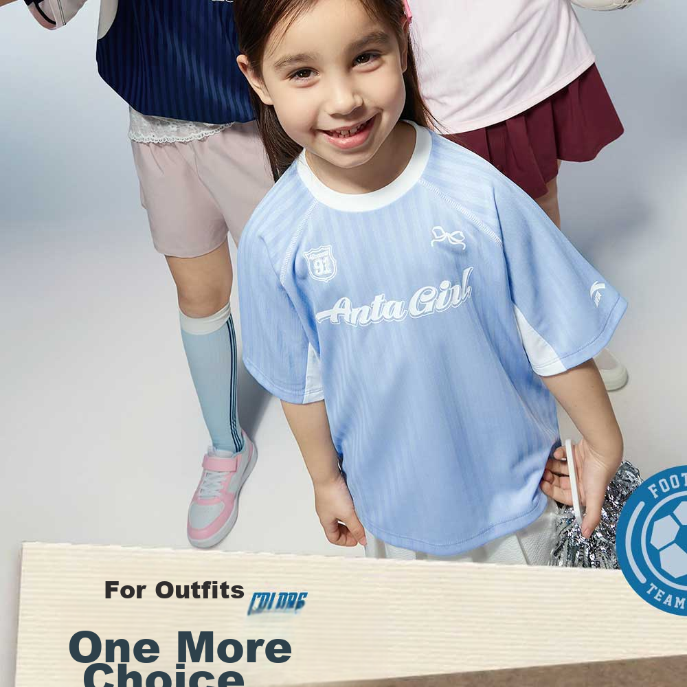 Anta Kids Girls Short Sleeve 2026 Summer Comfortable Skin-friendly Outdoor Quick-dry T-shirt TA62626103 4