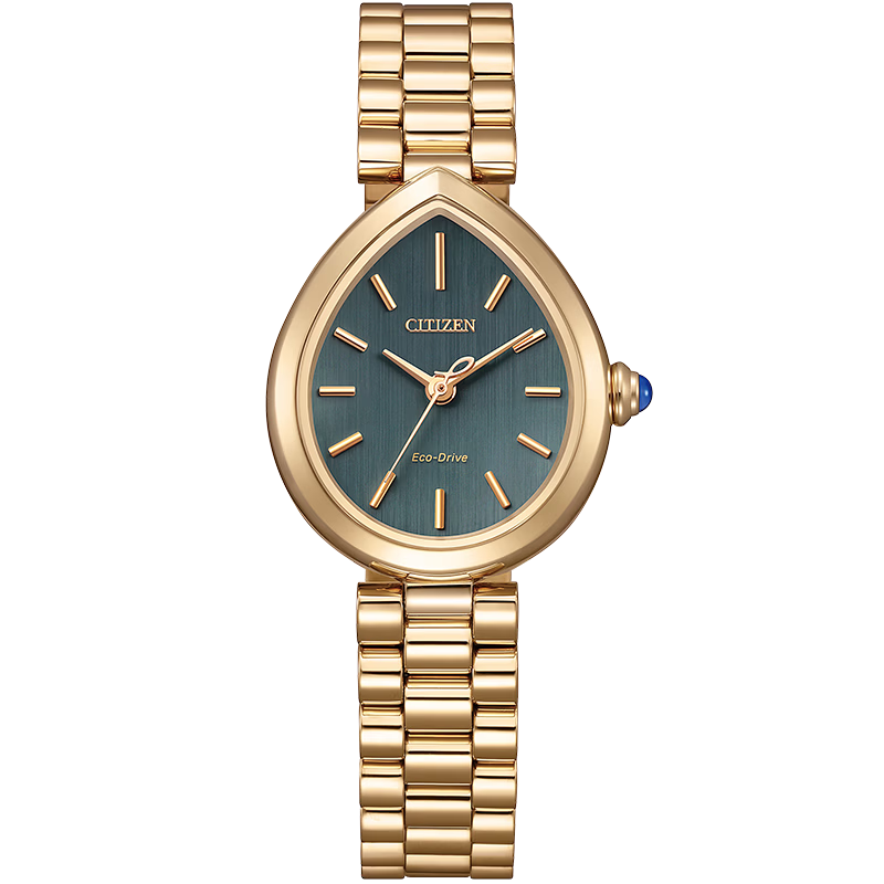 CITIZEN Women's Watch L Series Eco-Drive Water Drop Dial Steel Band Gift for Girlfriend EM1203-57X